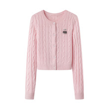 现货2025春新款刺绣绞花针织开衫R103902C