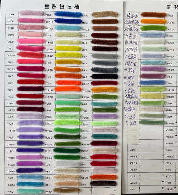 Twisted stick macaron color súper denso hecho a mano tiras de lana niños DIY juguetes educativos arte ramo paquete material al por mayor