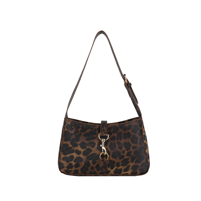 Gran capacidad de moda casual estampado leopardo diseño de personalidad textura 2024 nuevo brazo bolso de hombro de mujer