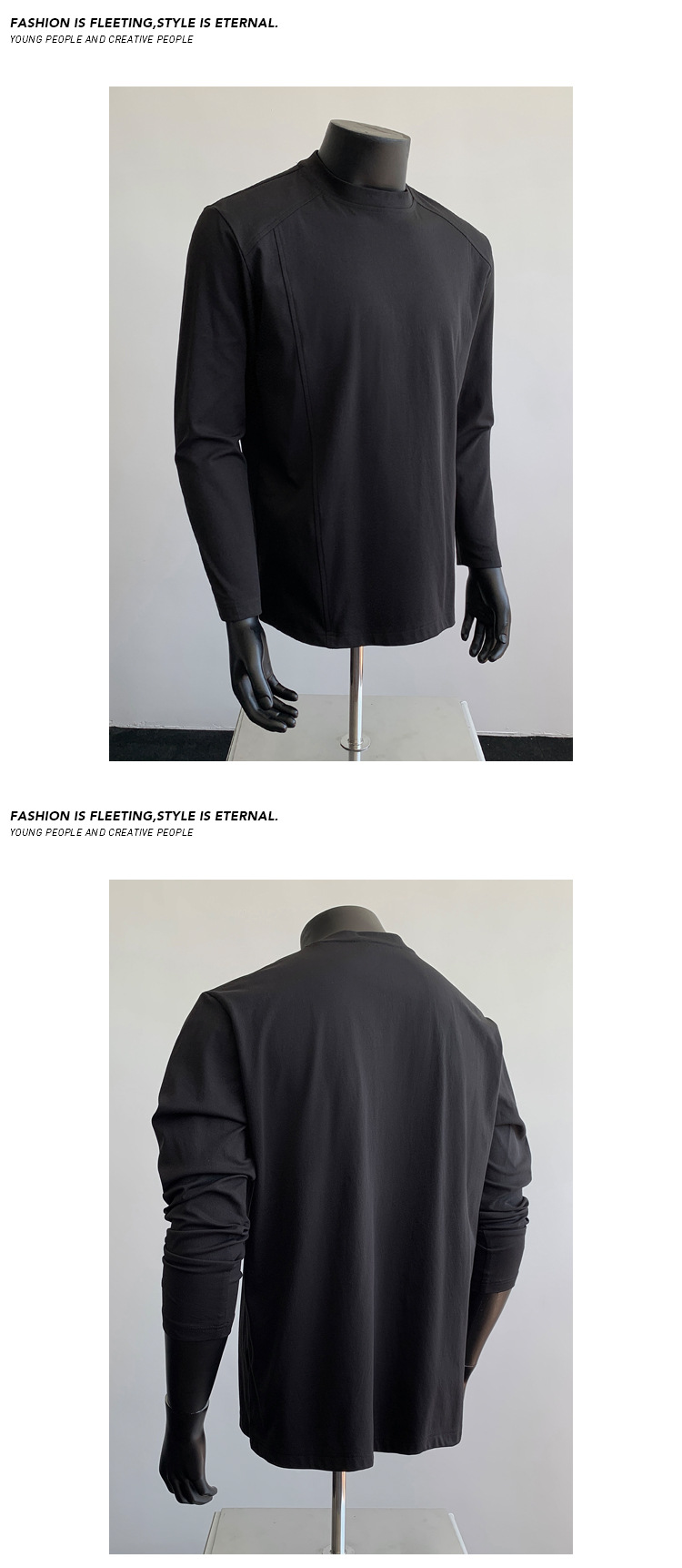 White Oversized Crewneck Sweatshirt For Men Autumn Cleanfit Style_voghion.com
