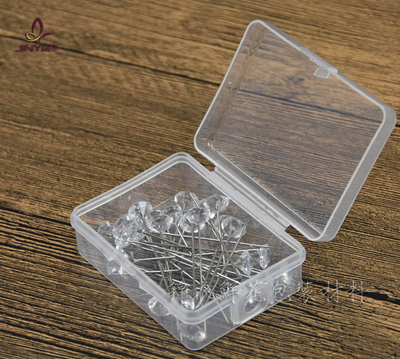 Exquisito pin redondo nuevo PIN de cuentas de posicionamiento aguja vinculante tela fija perla aguja DIY tienda de flores