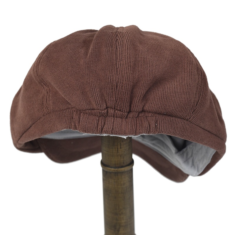Nuovo cappello ottagonale da uomo e da donna retrò britannico berretto lavorato a maglia versione coreana trendy casual versatile cappello da strillone berretto a becco d'anatra per bambini_voghion.com