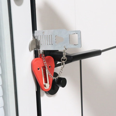 Hotel hotel portable door stopper door buckle lock temporary door stopper door stopper door stopper anti-theft lock dual use