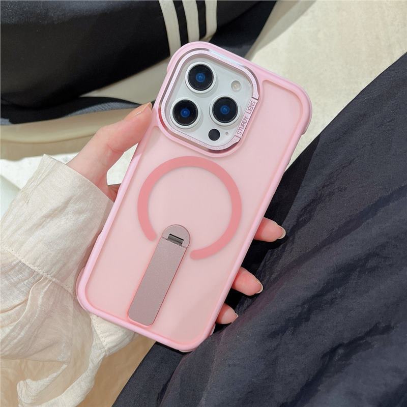 iPhone16手机壳苹果15保护套14支架磁吸四角防摔磨砂薄360旋转TPU|undefined