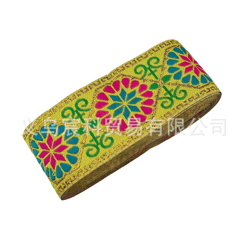 5cm gran patrón de flores de estilo étnico cinta de encaje Miao Yi accesorios de decoración de ropa cortina de tela de encaje