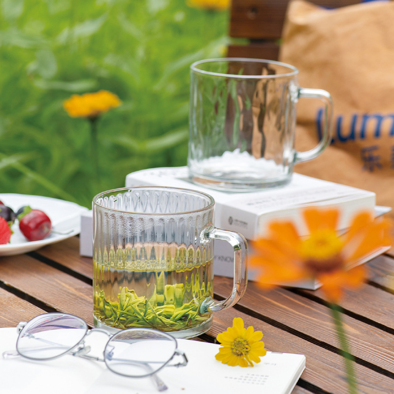 Le Meiya Beer Cup Home Large Capacity Tempered Glass Light Luxury High-end Water Cup with Juice Straw Cup Le Meiya Beer Cup Home Large Capacity Tempered Glass Light Luxury High-end Water Cup with Juice Straw Cup