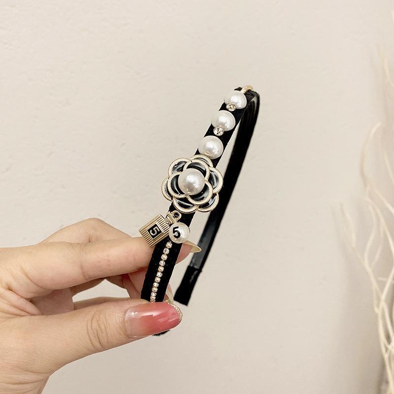 2021秋冬韓版新款珍珠發(fā)箍女ins網(wǎng)紅山茶花發(fā)箍劉海頭飾