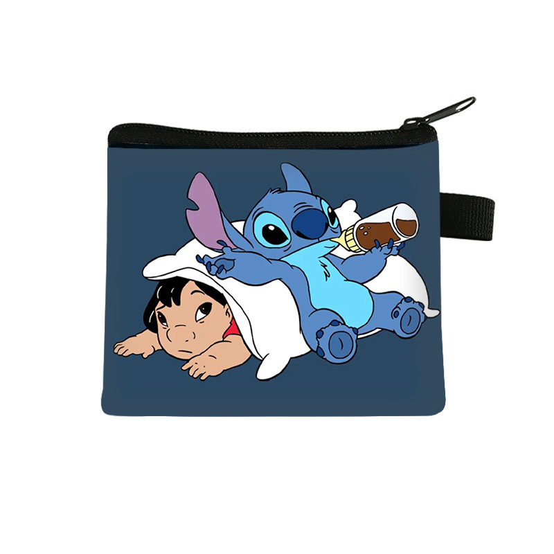 Monedero Infantil de Stitch, Popular en 2025, para Monedas, Llaves, Audífonos, Cartera de Poliéster con Dibujos Animados, Venta al Por Mayor