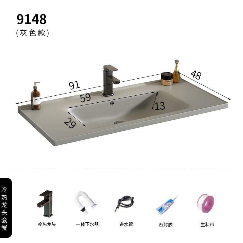 9048 grifo de lavabo de cerámica gris