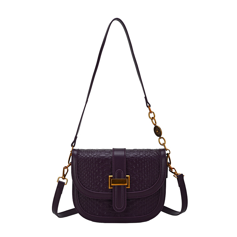Bolso para mujeres 2026 nueva moda transfronteriza versátil bolso de silla de montar de color sólido sensación de lujo ligero tejido mochila