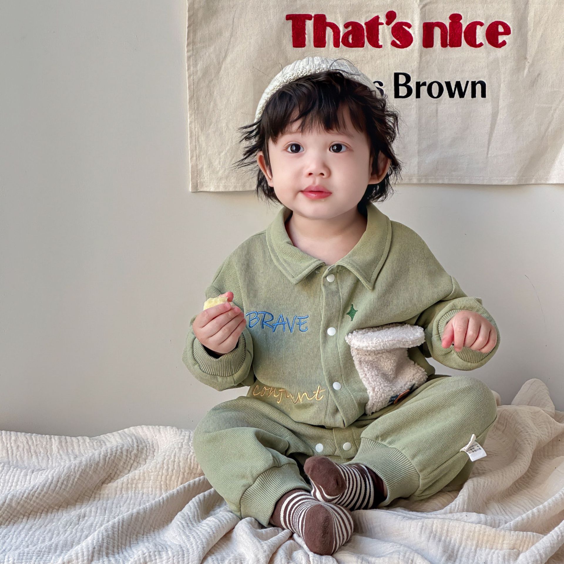 Ropa para niños coreanos mono para bebés ins ropa para bebés Clase A 0-3 años ropa de otoño para bebés de luna llena ropa para bebés