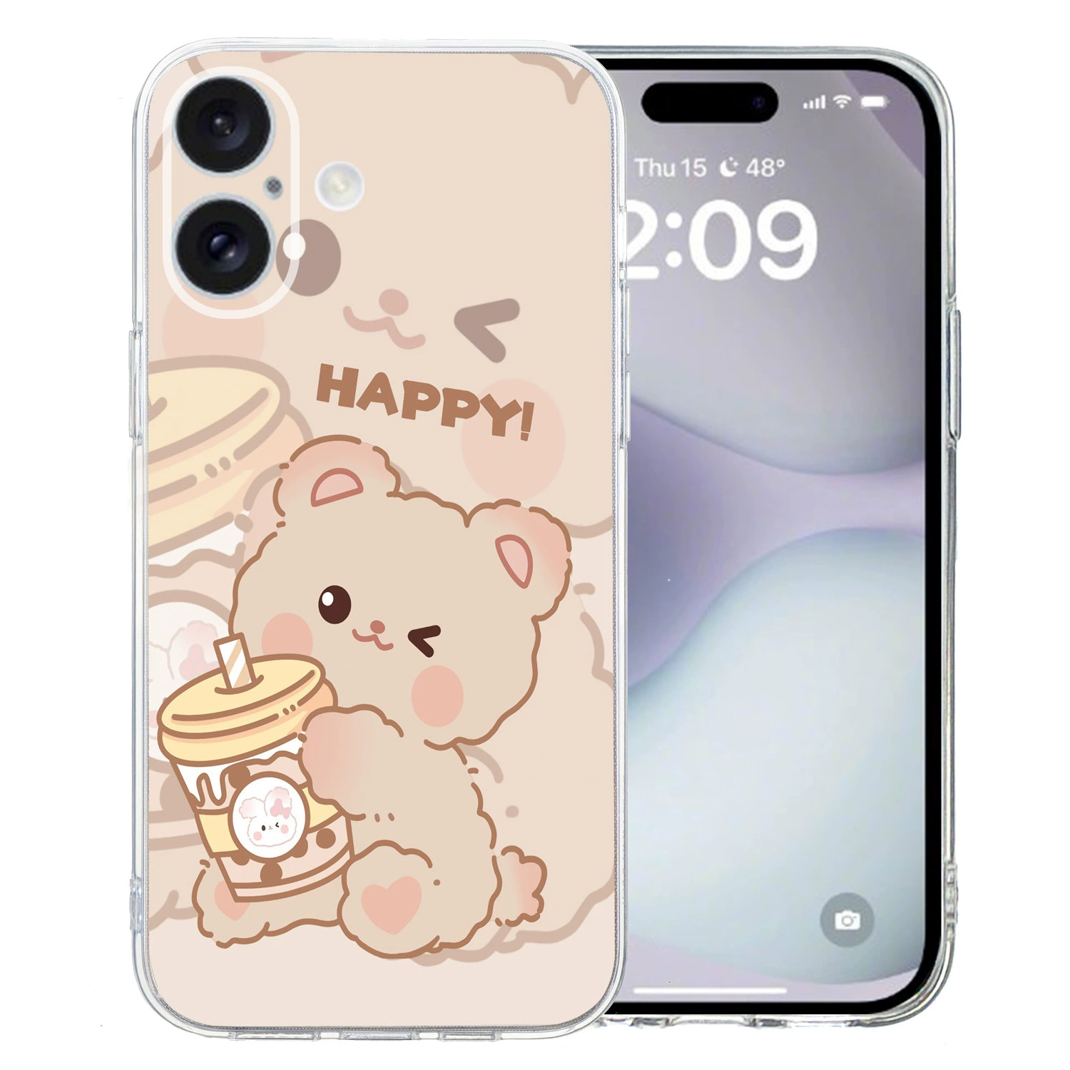 Чехол для телефона Samsung, совместимый с iPhone16, с мультяшным рисунком, для модели Pro, защита от падений, с цветочным принтом