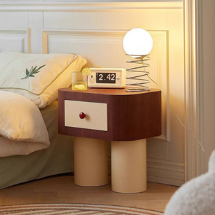Medieval Cream Style Bedside Table Modern Simple Small Apartment Living Room Decorative Cabinet Pinocchio Personalized Creative Side Cabinet