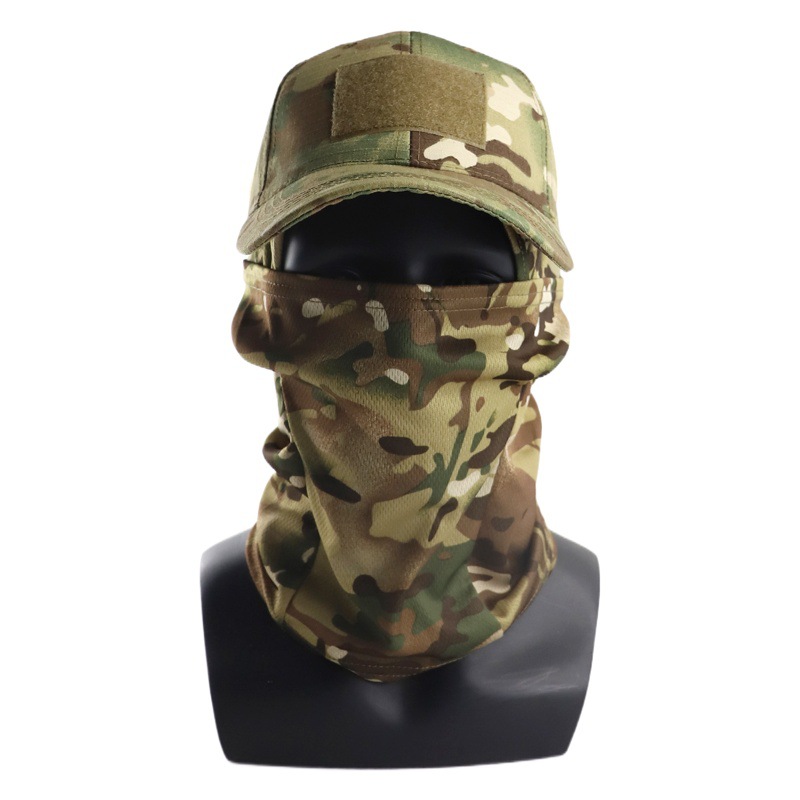 Cross-border supply outdoor camouflage baseball cap military fans tactical sun mask suit fishing cap in stock generation hair
