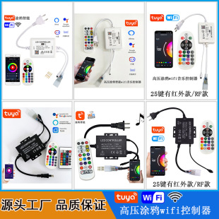 110V High Voltage Tuya Wifi Smart Alexa Voice Rgb Lamp with Plug Cob Wire-Free Controller 220V