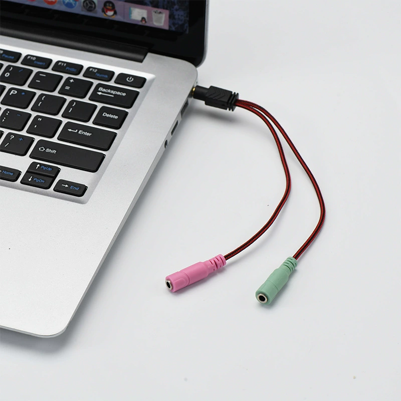 Headphones, adapter cable, laptop, microphone, 3.5mm, 2 in 1
