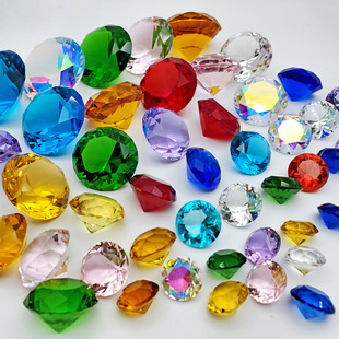 Wholesale artificial crystal diamond transparent decorative diamond ornaments colored glass crystal stone colorful crystal gemstone
