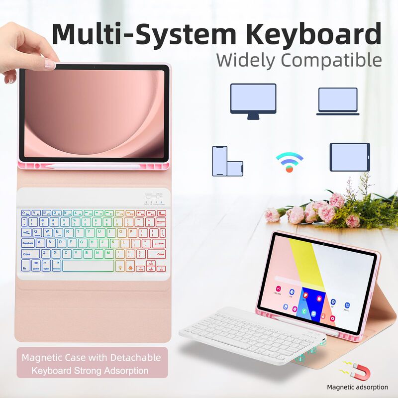 Suitable for Samsung Galaxy Tab A8 Keyboard Protective Case with Pen Slot 10.5inch X200/X205C Full Cover Case