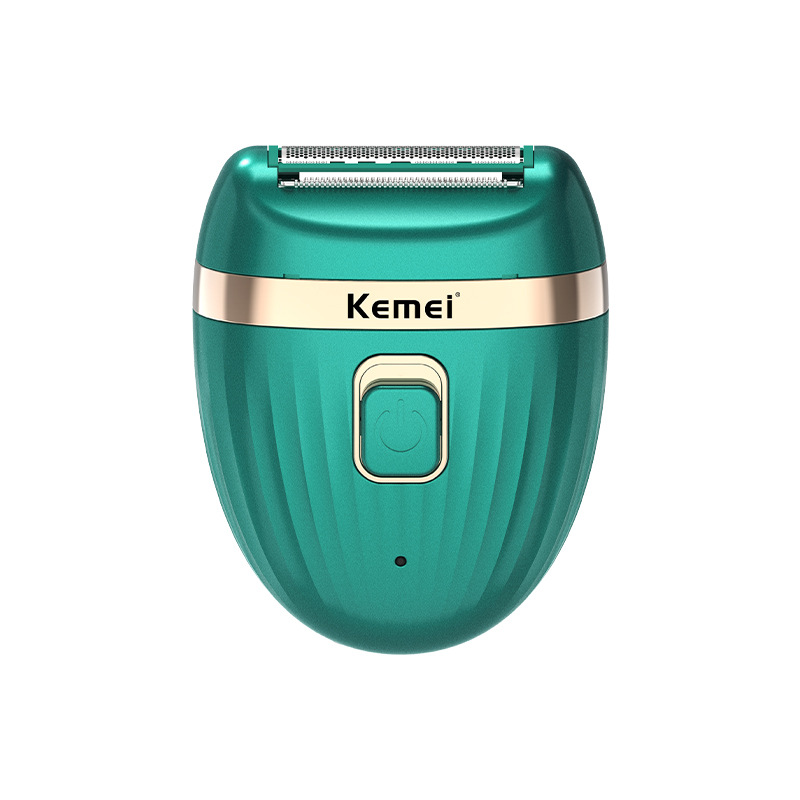 Afeitadora Eléctrica Kemei KM-393, Lavable, Dispositivo de Depilación Corporal para Mujer, Mini Afeitadora Portátil USB