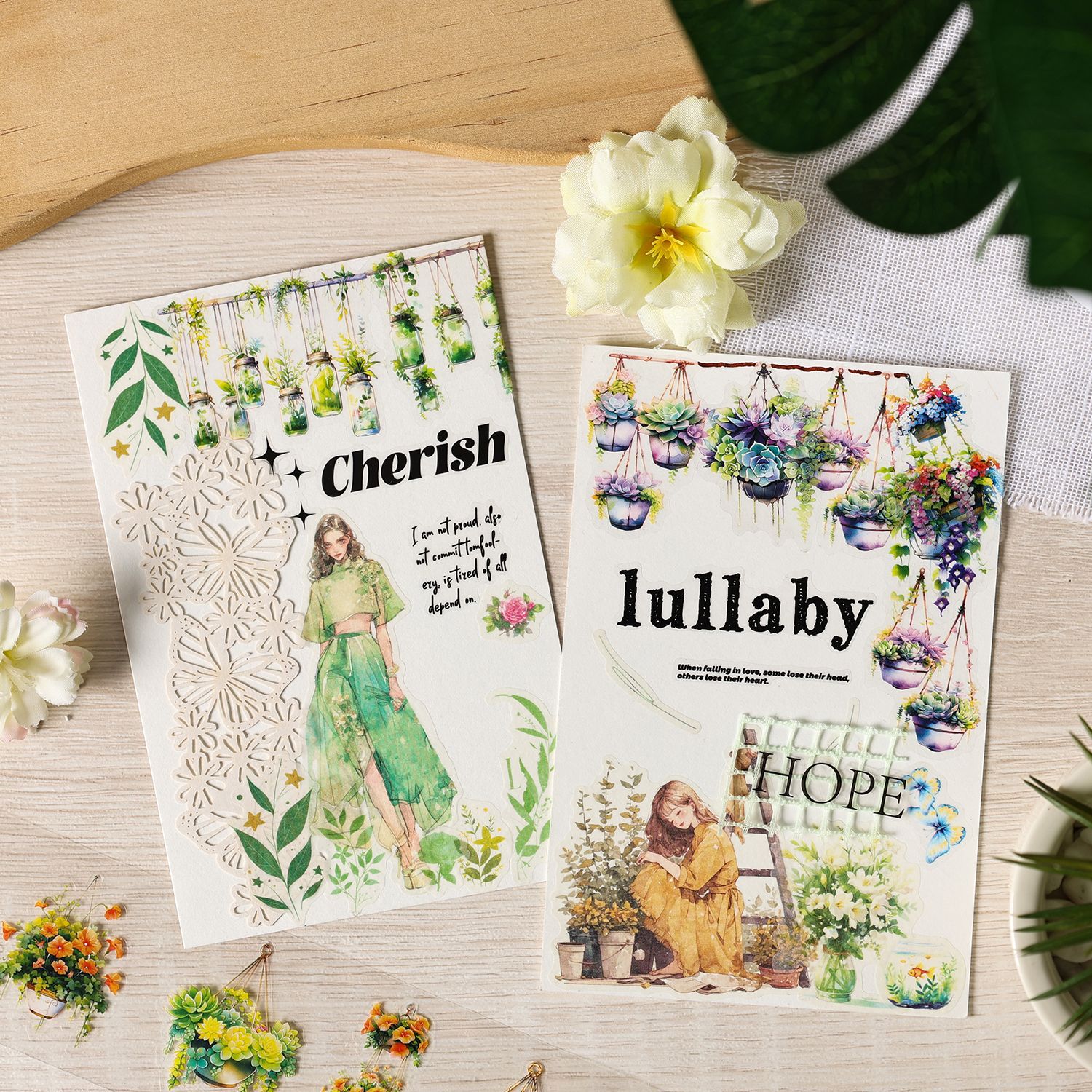 Serie de correas florales Pet tema floral cinta de caja material de decoración de bricolaje cinta de tienda de mano de paisaje de collage