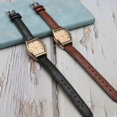 Barrel-shaped simple women's watch Internet celebrity live broadcast women's watch quartz watch girls' watch square belt watch 191