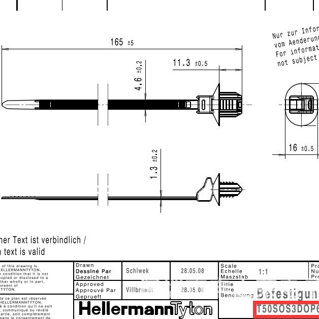 ������̫ͨ������������T50SOS3DOP65X130-E ���126-00200