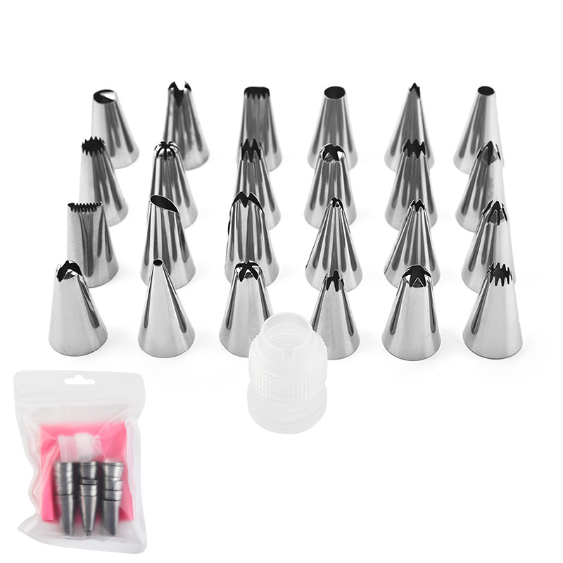Amazon hornear herramientas pastelería boquilla traje de acero inoxidable pastelería bolsa suministros estricta selección fábrica directa al por mayor