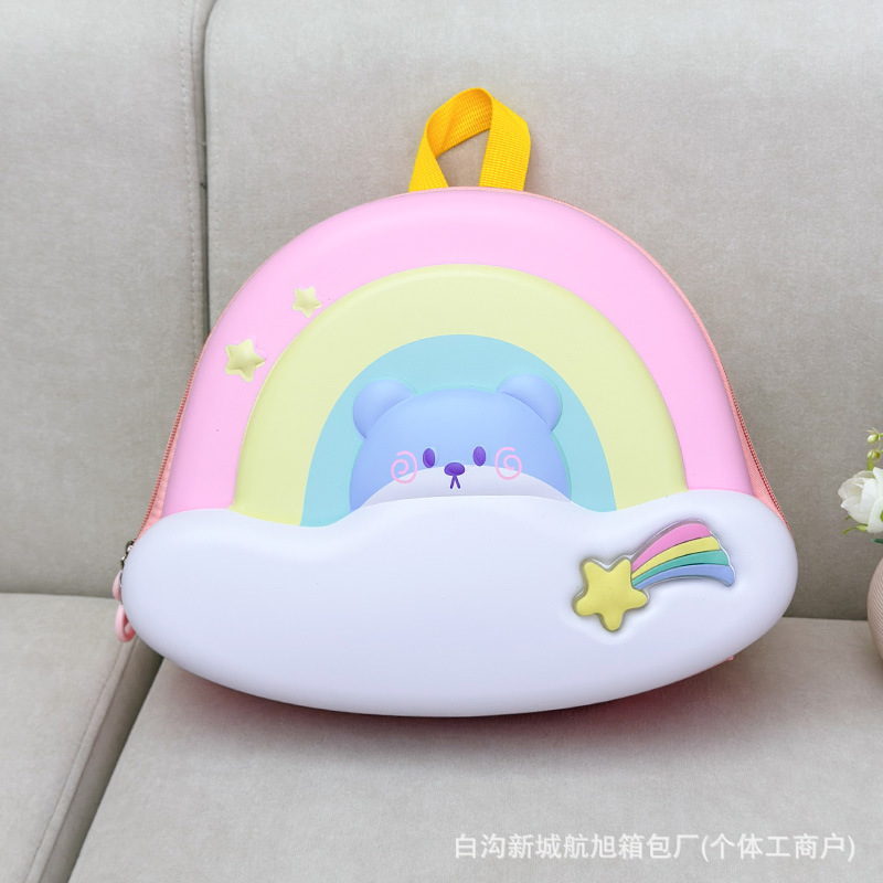 Mochila de jardín de infantes para niños, niñas y niñas, nuevos niños de dibujos animados, nubes lindas, osos, fabricantes de mochilas de cáscara dura