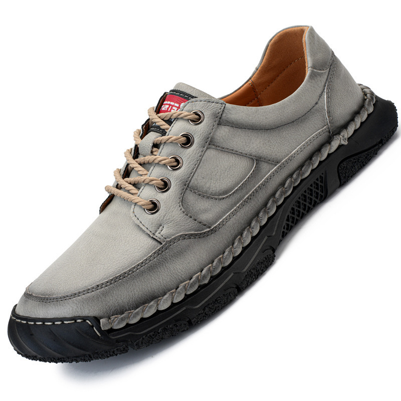Transfronterizos zapatos casuales de cuatro estaciones zapatos de cuero transpirables al aire libre baja zapatos de montaña hechos a mano zapatos de cuero al por mayor