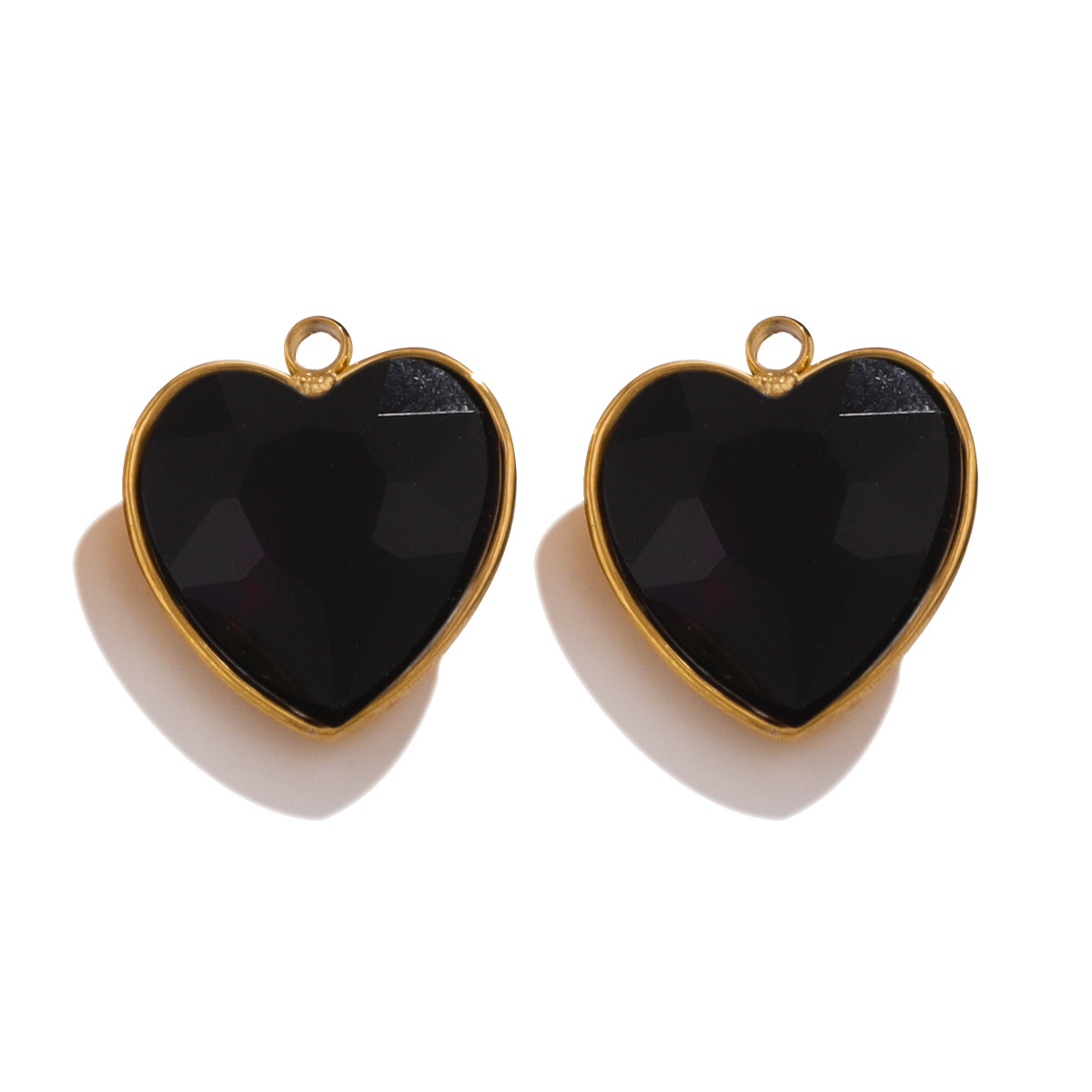 Acero inoxidable cristal colgante mar azul gema color titanio acero colgante collar DIY accesorios de la joyería