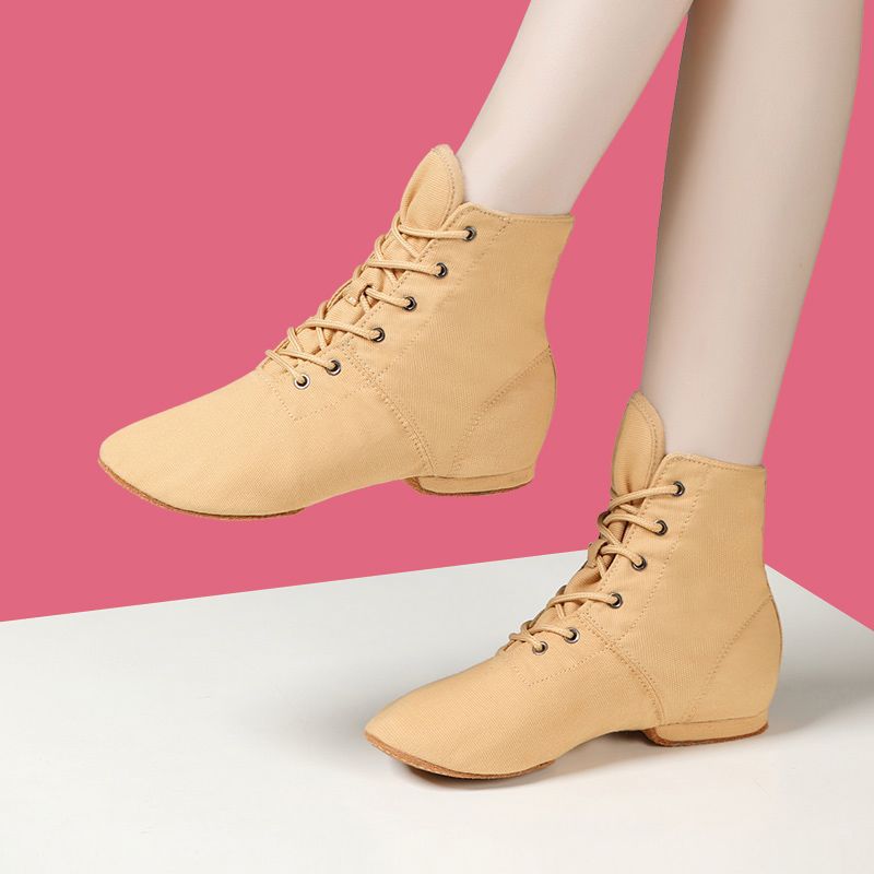 Dance Shoes Jazz Women's Soft-soled Indoor And Outdoor Practice Dance Boots, Children's Ballet Shoes, Breathable, Flat-heeled,_voghion.com