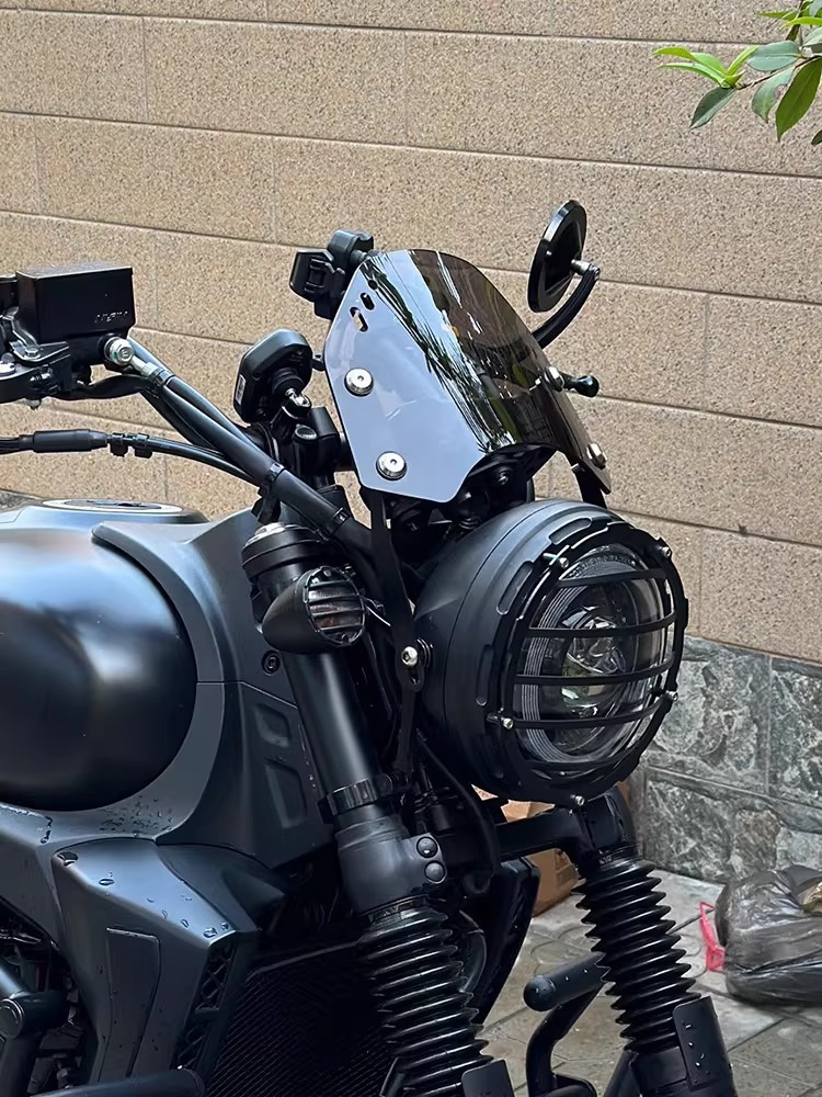 Suitable for Haojue Tr300 Front Windshield, Wuji 300Ac, Triumph 250, Honda 190Tr Small Windshield Accessories