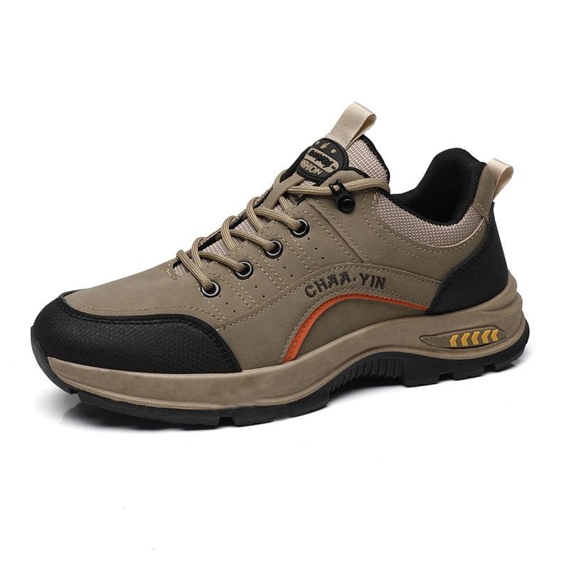 Nuevos zapatos casuales de hombre primavera y verano zapatos deportivos de cuero al aire libre con suela gruesa y cómoda zapatos de montaña de hombre al por mayor transfronterizo