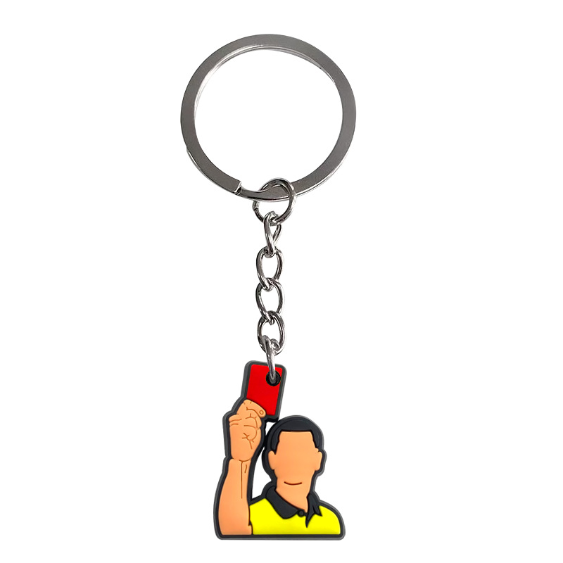Keychain de fútbol DIY mochila colgante accesorios de llaver bolsas de PVC accesorios de bolsas de goma blanda temu
