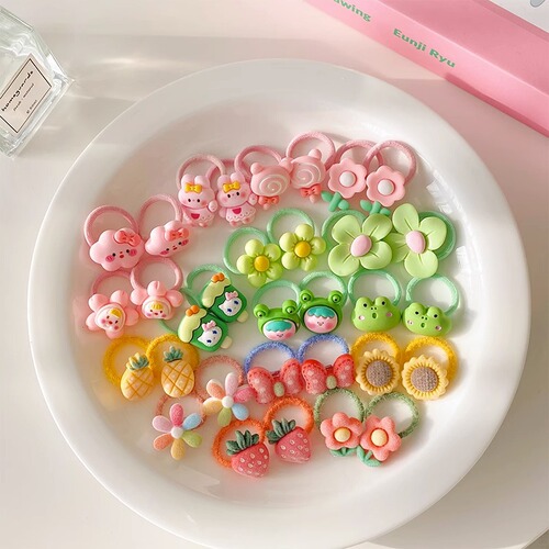 Baby headband does not hurt hair, cute infant and toddler tie-in small chirp rubber band, small thumb hair band, hair rope, girl's hair accessory