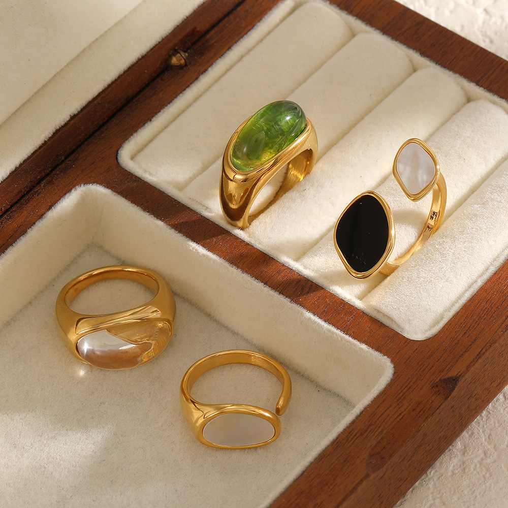 Stackable Minimalist Ring Set With Cubic Zirconia For Women_voghion.com