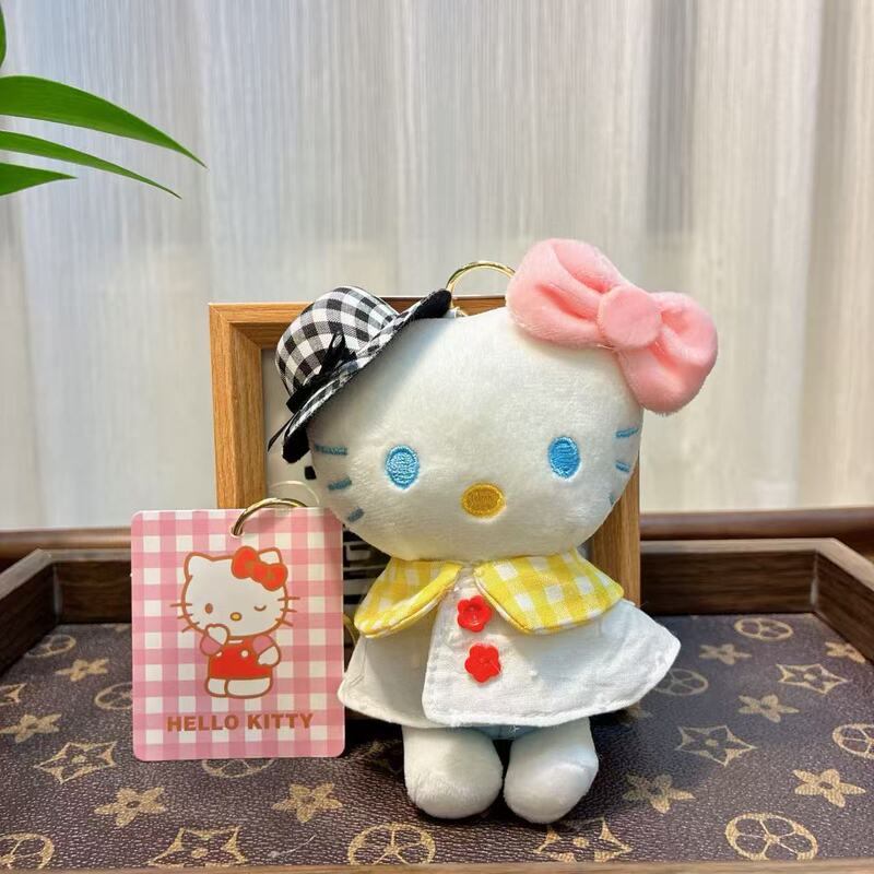礼帽Kitty夏日度假小披风 挂件可爱饰品粉色公仔毛绒挂饰礼物新款|undefined