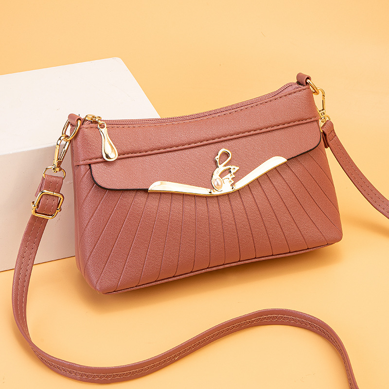 Bolsa de Madre de mediana edad bolsa de mensajero 2022 nueva bolsa de teléfono móvil versátil anciano compras hombro de cuero suave bolsa pequeña