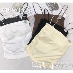美式甜辣吊帶背心女夏外穿帶胸墊大胸美背設計感抹胸內搭辣妹上衣