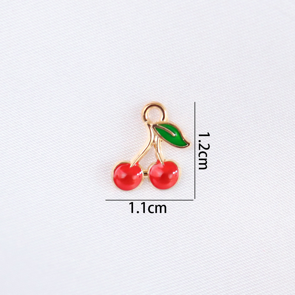 Colgante de frutas de aleación con gota de aceite, DIY pulseras y pendientes