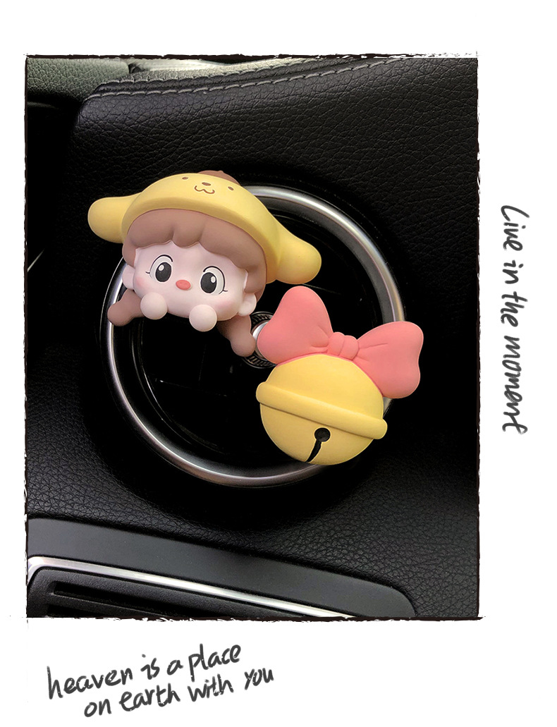 Cute ice cream girl car aromatherapy car air outlet decoration perfume car accessories decoration fragrance Stone