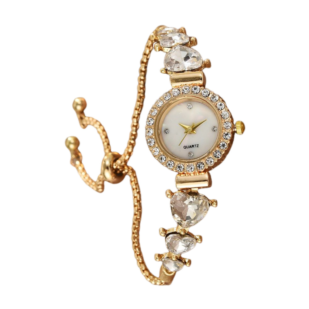 Nuevo reloj transfronterizo, amor multicolor, diamantes, estilo universitario, temperamento, decoración simple, reloj de pulsera perezoso, reloj de mujer