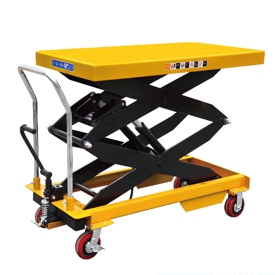 现货供应1.5吨手动平台车液压升降车pts1500油压台车液压手推车