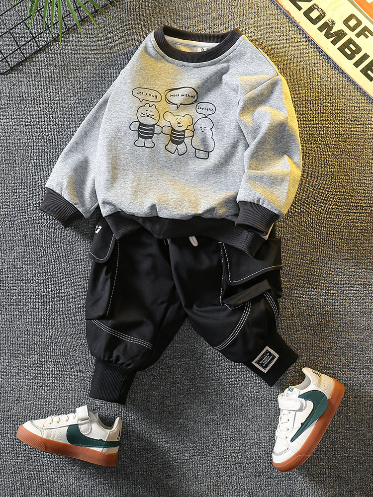 Conjunto de Ropa de Otoño para Niños 6342, Moda 2026, Ropa Deportiva de Primavera y Otoño para Niños Pequeños, Conjunto de Dos Piezas image 2