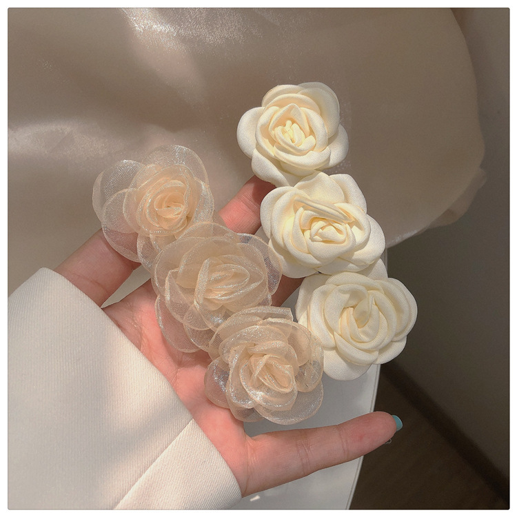 18g Weight Hair Clip Hair Accessories Type Sweet Flower Cloth Hair Clip 1 Piece