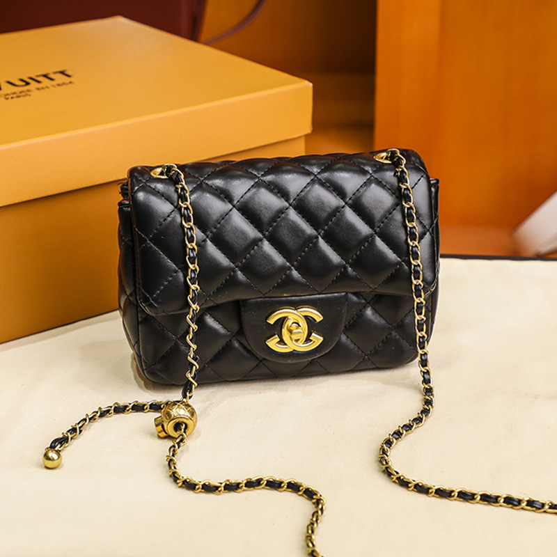 Bolso de marca 2024 nuevo bolso de moda de moda bolso de hombro pequeño estilo fragante cadena lingge jinzhufang gordo bolso de cuero femenino