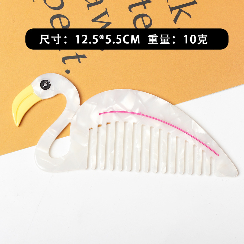 新しいニッチな漫画の動物のヘアコーム、かわいい果物と野菜のチューリップ酢酸コーム、ハイエンドのポータブルコーム|undefined