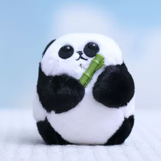 可爱呆萌小熊猫挂件一拉会摇尾巴大熊猫毛绒公仔包包挂饰钥匙扣