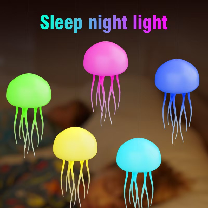 Nuevo control de voz medusa lámpara de inducción creativa decoración regalo dormitorio con atmósfera de luz nocturna pie flotante