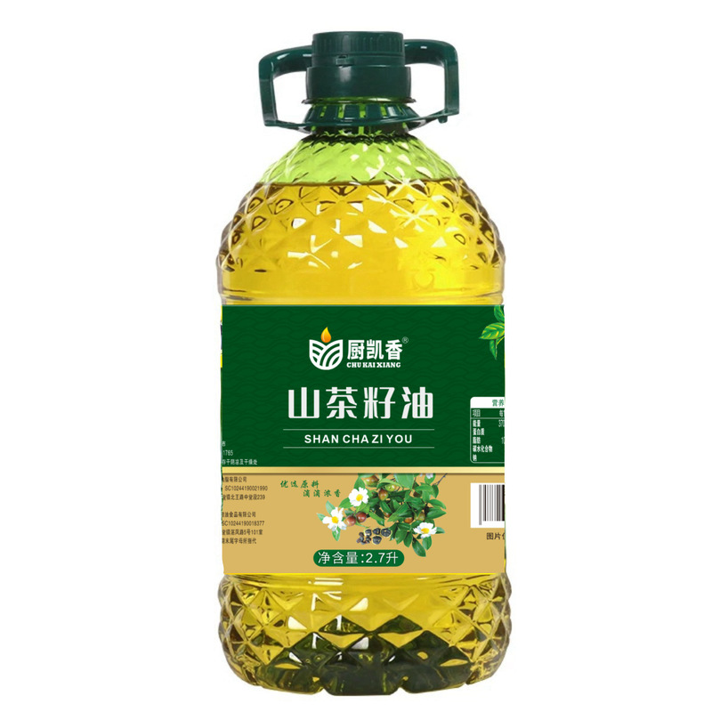 厨凯香山茶油正宗山茶籽油茶花油食用油压榨油茶籽2.7L桶装5斤|undefined
